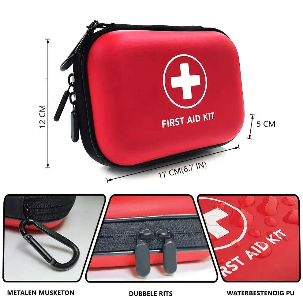 Compacte eerste hulp EHBO kit 90pcs | Rood of Zwart Aprizz - Outdoor premium producten