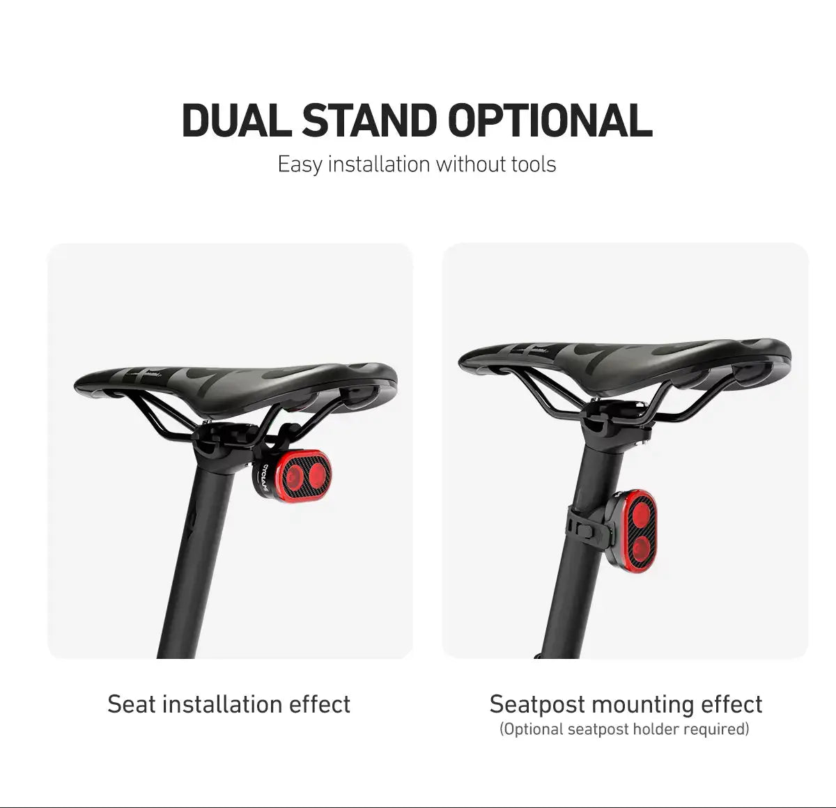 Fiets verlichtingsset met slimme remdetectie - 200 Lumen CY-300T Aprizz - Outdoor premium producten