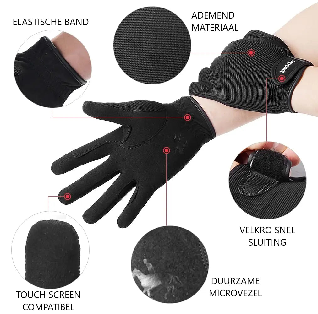 RideGrip paardrij handschoenen Zwart of Bruin Aprizz