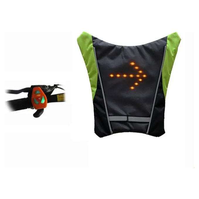 USB Oplaadbaar reflecterend LED fietsvest met richtingaanwijzers Aprizz