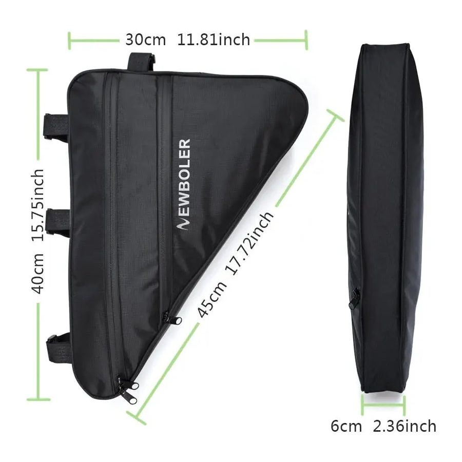 Waterdichte driehoek fietsframe tas - 3,5L capaciteit Aprizz