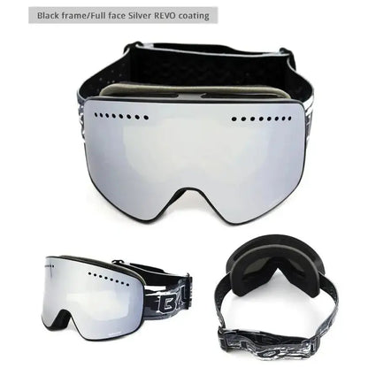 Anti-fog Ski bril met UV400 bescherming en verwisselbare lens -FrostView Pro Aprizz