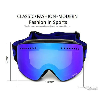 Anti-fog Ski bril met UV400 bescherming en verwisselbare lens -FrostView Pro Aprizz