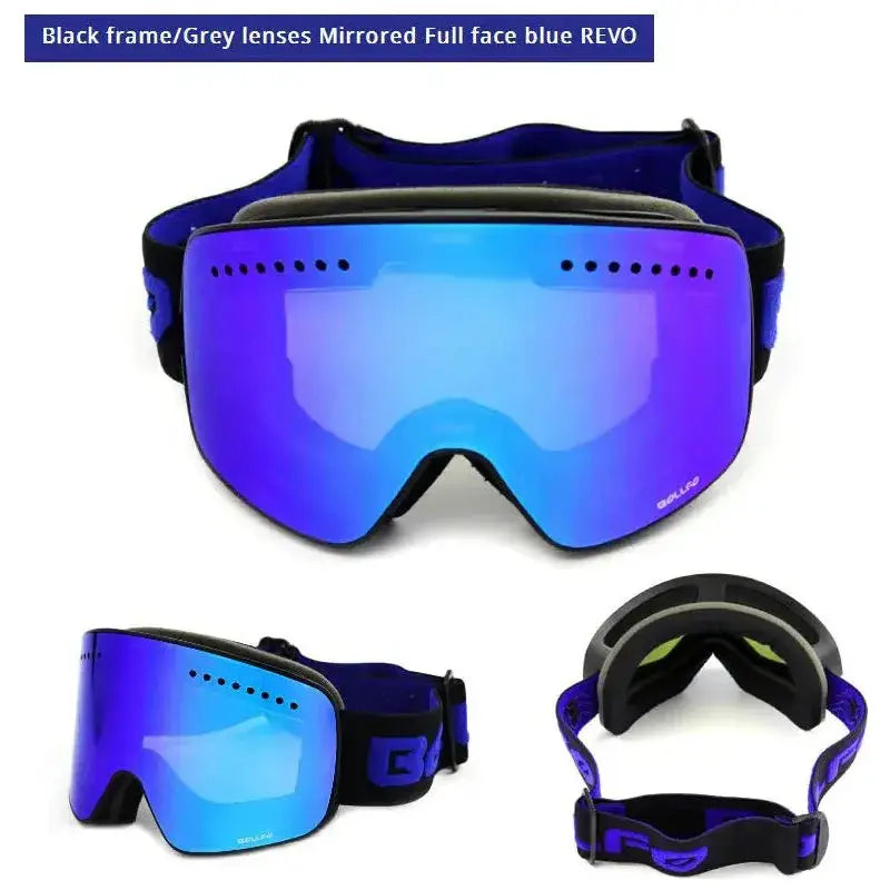 Anti-fog Ski bril met UV400 bescherming en verwisselbare lens -FrostView Pro Aprizz