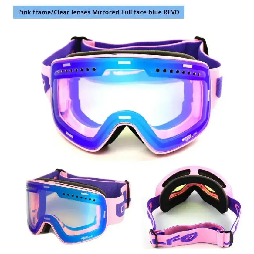 Anti-fog Ski bril met UV400 bescherming en verwisselbare lens -FrostView Pro Aprizz