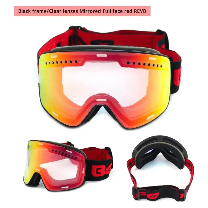 Anti-fog Ski bril met UV400 bescherming en verwisselbare lens -FrostView Pro Aprizz