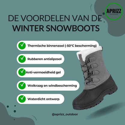 ArcticTrek - Waterdichte winter Snowboots met bontkraag Aprizz