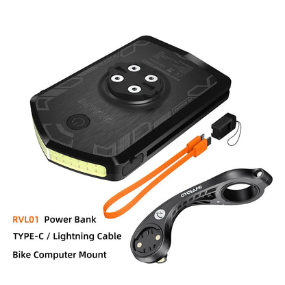 Cyclami 5000mAh Fiets Powerbank met koplicht 120L Aprizz - Outdoor premium producten