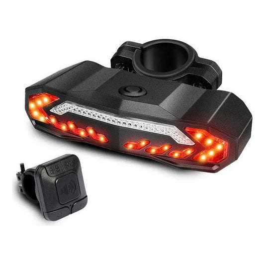 Fiets LED lamp met richtingaanwijzer en alarm Aprizz