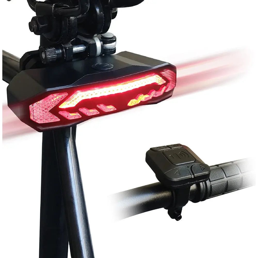 Fiets LED lamp met richtingaanwijzer en alarm Aprizz