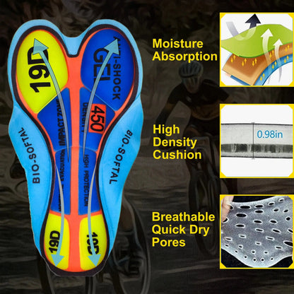 Fiets en mountainbike short met 3D gel compressie pads - ademend & schokbestendig Aprizz