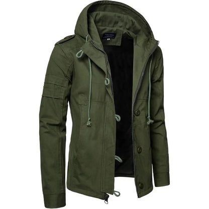 Heren Kapjacket van katoen - casual winddicht met rits - streetwear en outdoor stijl Aprizz