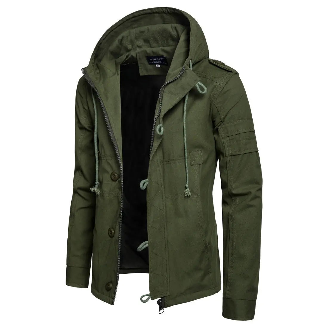 Heren Kapjacket van katoen - casual winddicht met rits - streetwear en outdoor stijl Aprizz