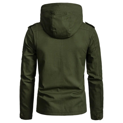 Heren Kapjacket van katoen - casual winddicht met rits - streetwear en outdoor stijl Aprizz