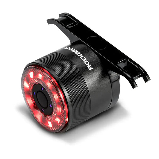 Multicolor usb-oplaadbare LED fietsachterlicht - waterdicht en compact batterijstatus Aprizz