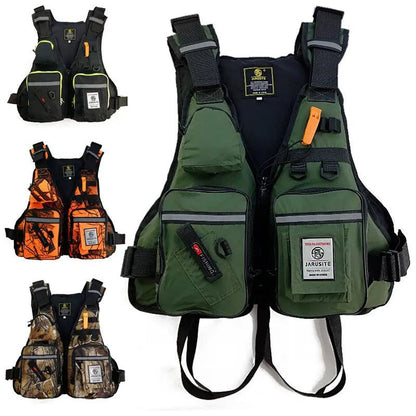 Multifunctioneel outdoor reddingsvest – duurzaam & verstelbaar met 16 zakken Aprizz