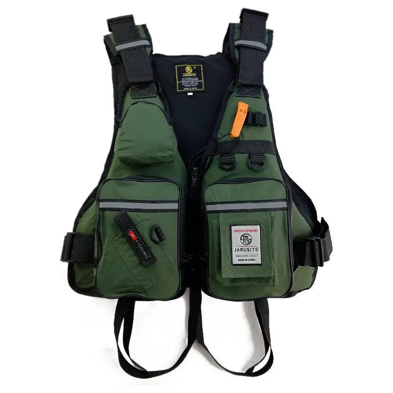 Multifunctioneel outdoor reddingsvest – duurzaam & verstelbaar met 16 zakken Aprizz