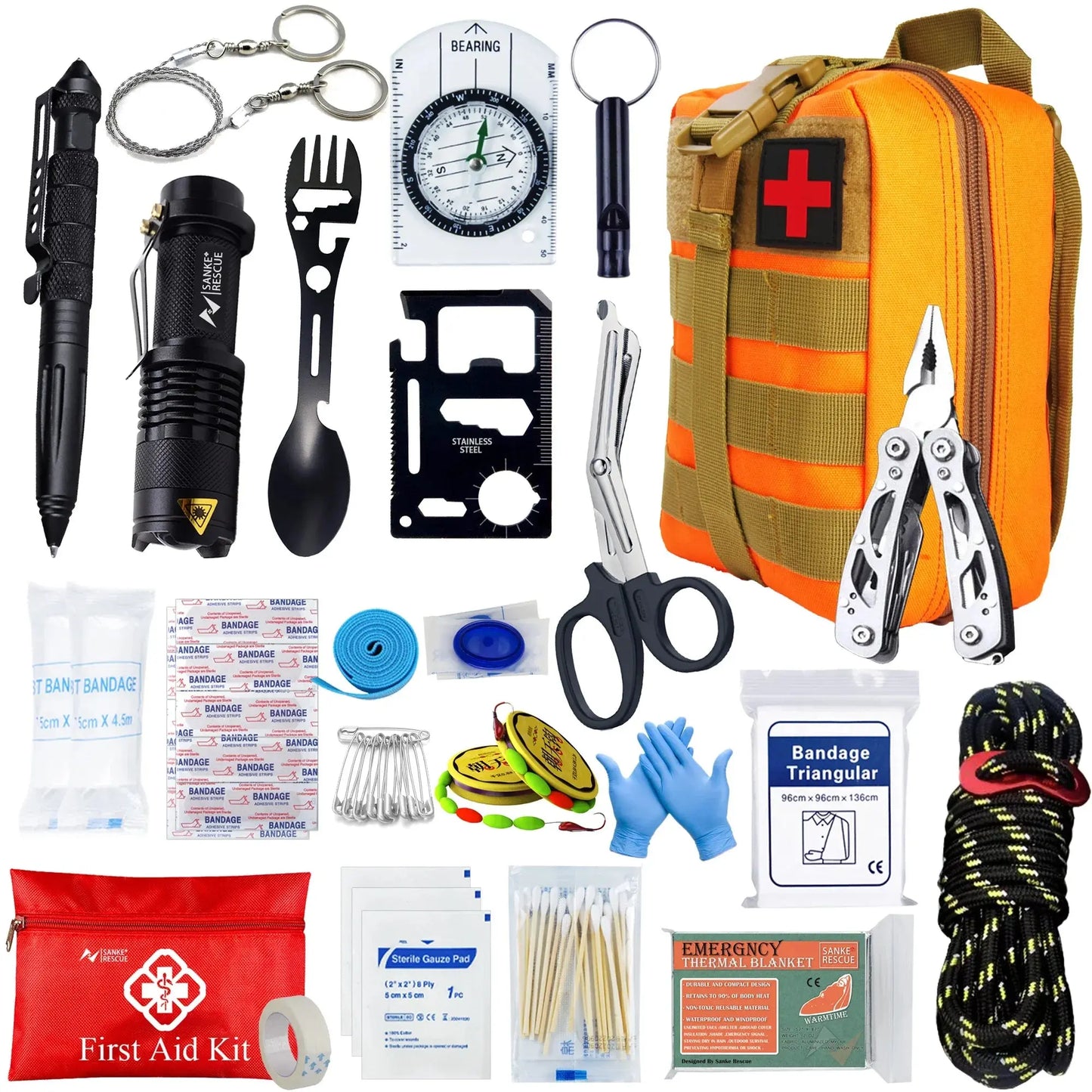 Survival Shield Pro - 24-in-1 Tactische EHBO en Survival Kit Aprizz - Outdoor premium producten