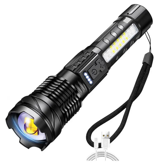 Tactische LED Zaklamp – Waterdicht & oplaadbaar met telescopische zoom Aprizz