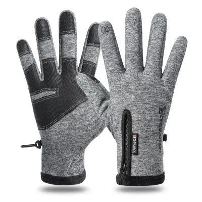 ThermoGrip winter handschoenen met verbeterde rits grijs of zwart Aprizz