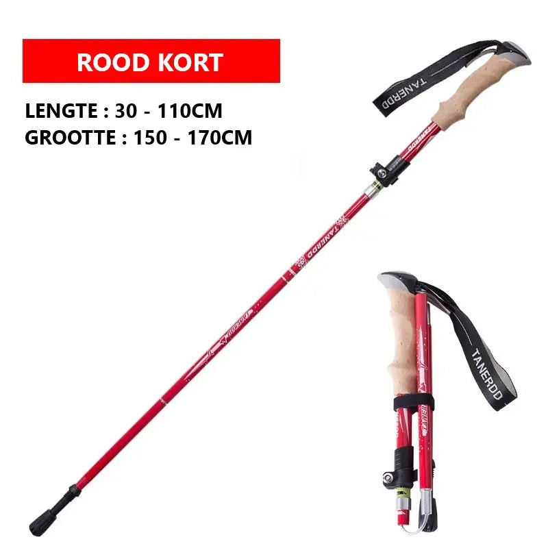 TrailFlex ultralichten en opvouwbare wandelstokken - 2 kleuren en lengtes Aprizz