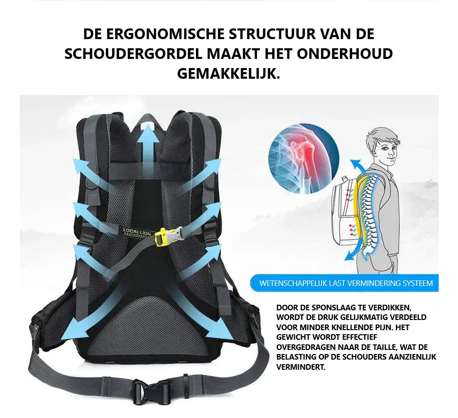 TrailMate 40L hiking backpack rugzak in verschillende kleuren Aprizz