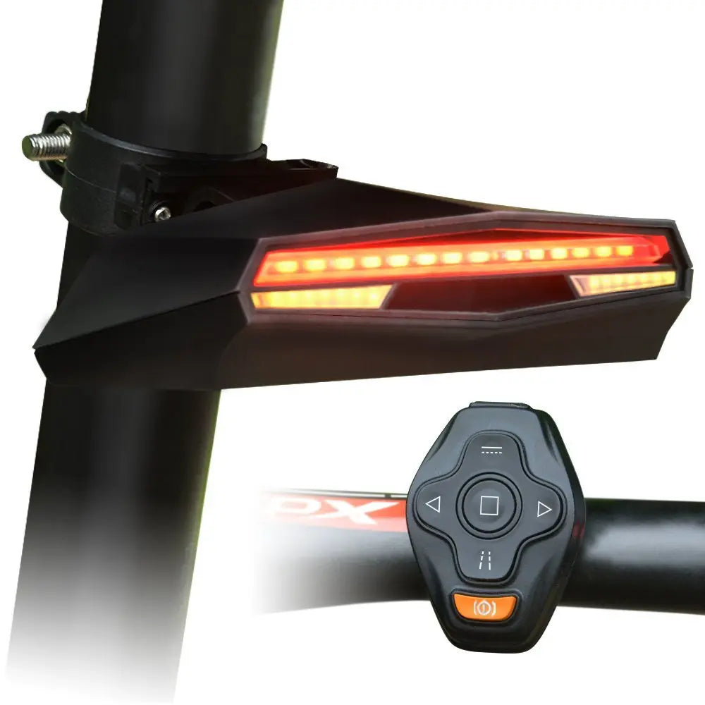 USB oplaadbaar slim fiets achterlicht met draadloze afstandsbediening Aprizz