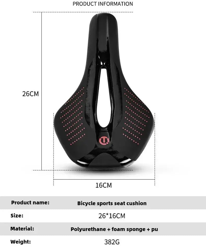 Ultralight Mountain Bicycle Saddle MTB Short Nose Road Bike Seat PU Leather Hollow Prostatic Saddle Bicycle Parts Aprizz - Outdoor premium producten