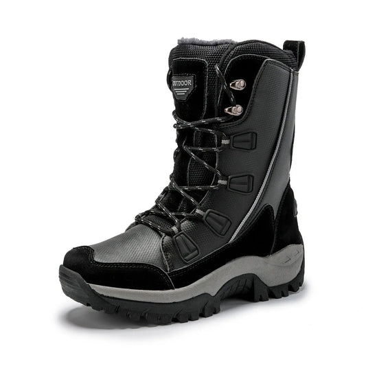 Warme fleece gevoerde dames Snowboots wit of zwart Aprizz