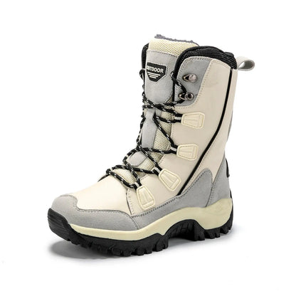 Warme fleece gevoerde dames Snowboots wit of zwart Aprizz