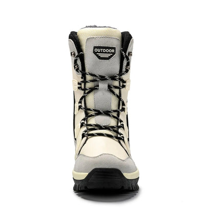 Warme fleece gevoerde dames Snowboots wit of zwart Aprizz