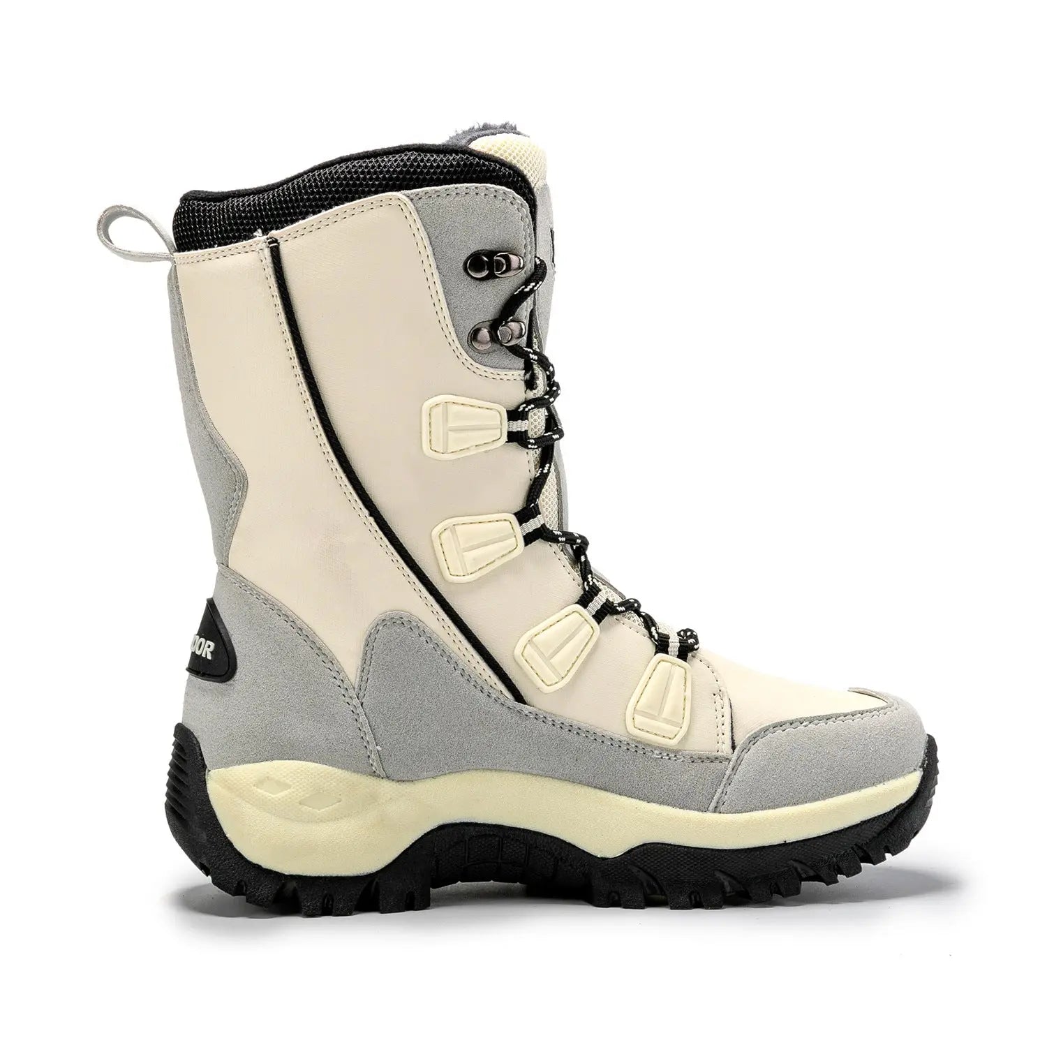 Warme fleece gevoerde dames Snowboots wit of zwart Aprizz